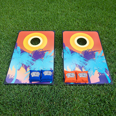 DRIVEWAY GAMES<sup>&reg;</sup> Corntoss Game - This high quality traditional wood construction game is a classic for all occasions. The game set includes (2) wood regulation cornhole boards, (8) All-weather regulation bean bags, carry bag and corntoss rules. A super fun outdoor game for your lawn, patio, backyard or beach. Complete set weighs 29 lbs. 